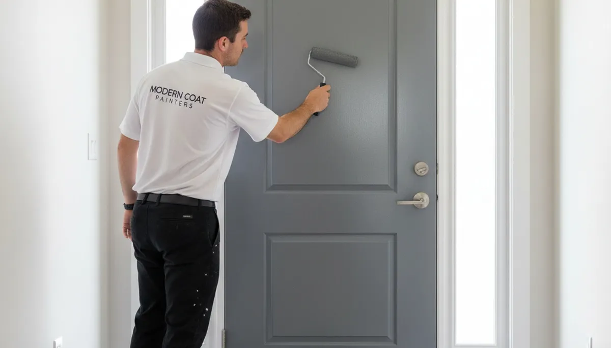 Professional door painting service in Hartford, CT with expert refinishing and durable finishes