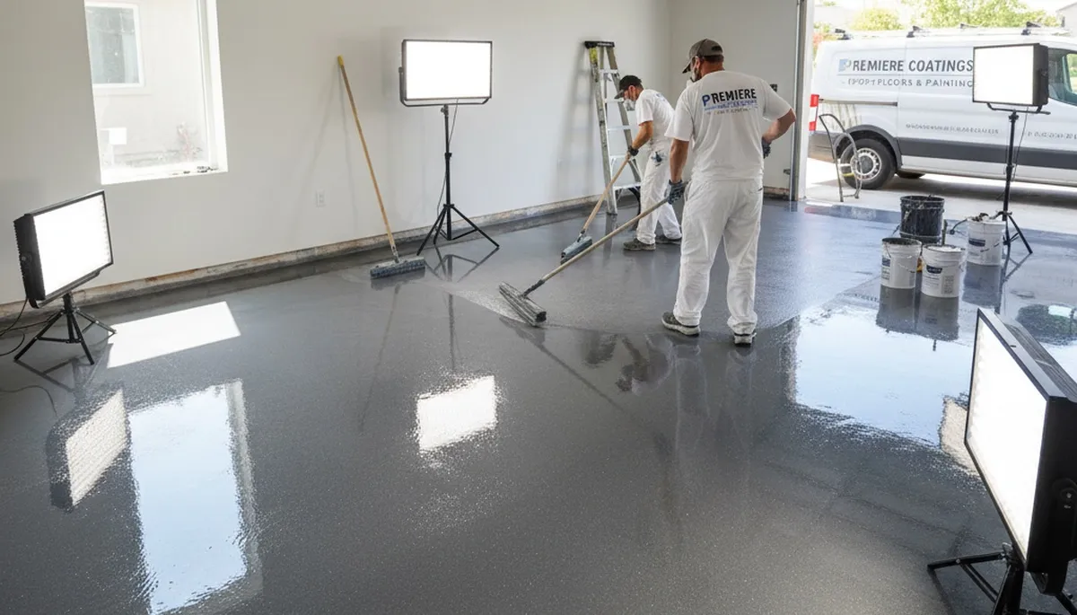 Professional epoxy garage floor coating in Hartford, CT applied by local painting experts